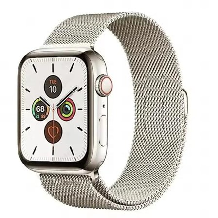 Metallisk Milanese Loop Armbånd til Apple Smartwatch Iwatch Ultra 2 46mm Serie 10 9 8 7 6 5 49 41 40 44 42 Starlight