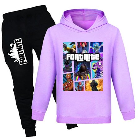 Midnight Bear Sweatshirt- og afslappede bukser sæt til drenge og piger