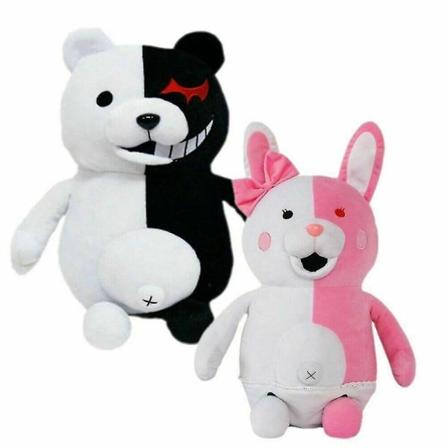 Spel Danganronpa Monomi Rabbit Monokuma Bear Plyschleksak stoppad docka Ki monomikuma