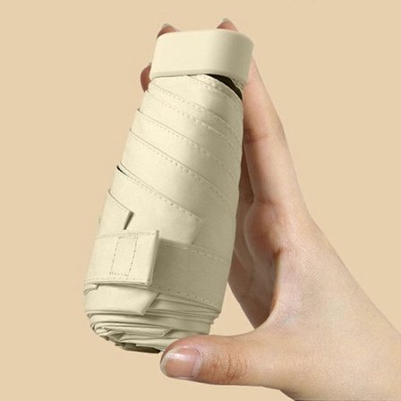 Rejse Lille Kompakt Paraply Med Etui til Sol og Regn Vindtæt Lille Kompakt UV Paraply Letvægts & Bærbar Parasol Paraply til Kvinder Piger