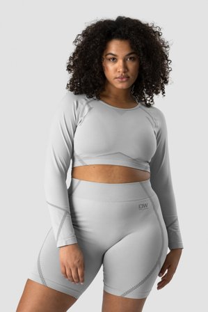 Blick Seamless Crop top Light Grey
