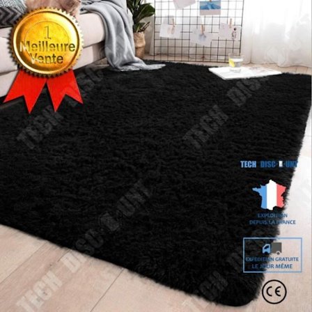 Matta - TD - Silke ull PV - 140x200 cm - Svart - Rektangulär - Inomhus