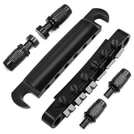 Tune-O-Matic Stall och Stränghållare med Skruvar Set för ABR-1 Stall Stil LP Elgitarr Ersättning, B