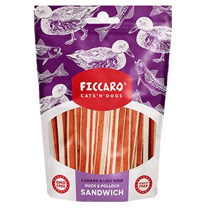 Ficcaro Duck & Pollock Sandwich, 100g