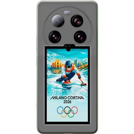 Yhteensopiva Puhelinkuori Xiaomi 13 Ultra Jääkiekkoilukuva, jossa pelaajat liikkuvat jäällä, Milano Cortina 2026, Milanin maamerkit ja olympialaisten