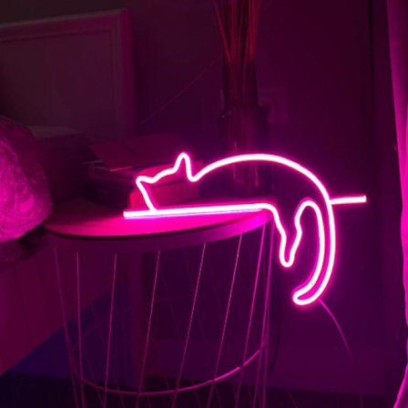 Katt Neon Skilt For Veggdekor USB Drevet Neon Lys Katt LED Lys Borddekorasjon For Bar, Jul, Bryllup, Bursdagsfest, Katteelskere, Barn Eller