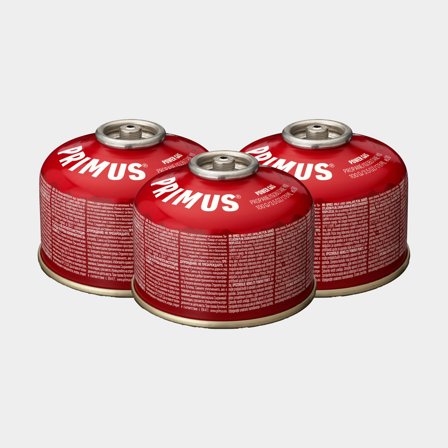 Bombola di gas / gas da campeggio Primus Power Gas, filettata, -15° a +25°C, 100 grammi, 3-pack