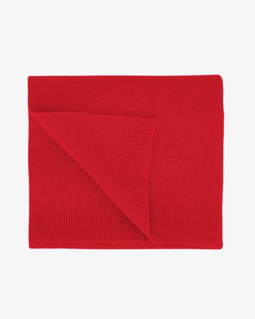 Merino Wool Scarf - Scarlet Red - Male - One Size