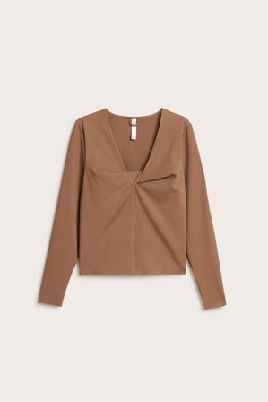 Kappahl | Bluza do ćwiczeń, z węzłem Brązowy 2XL | Brązowy