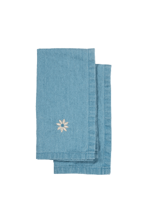 Sagaform Eden denim kökshandduk, 2-pack Kökstextil Blå 50X70CM