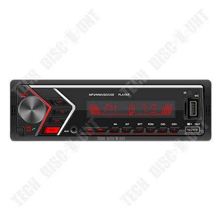 Autoradio Bluetooth - TECH DISCOUNT - TD - 12V - MP3-spelare - Handsfree-anslutning