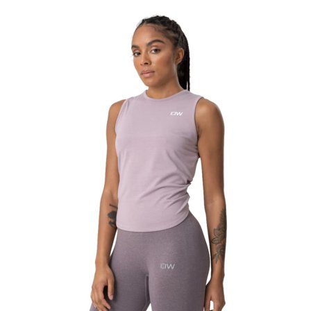 ICANIWILL Women's Empowering Open Back Tank Women Short sleeved fitness sweater Purple XL