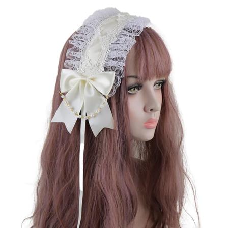 Pitsipanta Lolita Maid Ruusu Kukka Päähine Koristeet Nauha