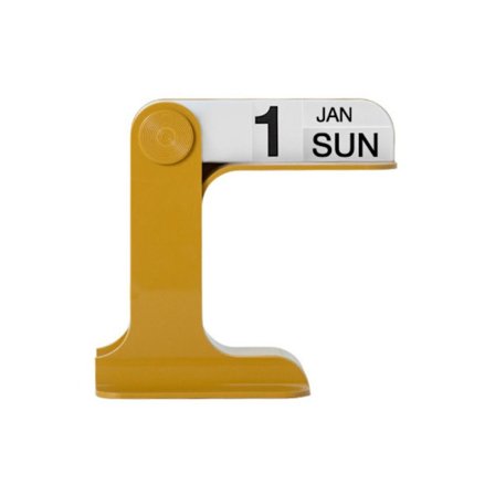 Skrivebordskalender Vende kalender GUL