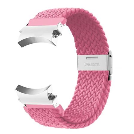 20mm reim for Samsung Galaxy Watch 4/5/6/ pro/classic 45mm 44mm 40mm 43mm 47mm Nylon armbånd uten mellomrom correa Galaxy watch 6 reim z Pink Punch