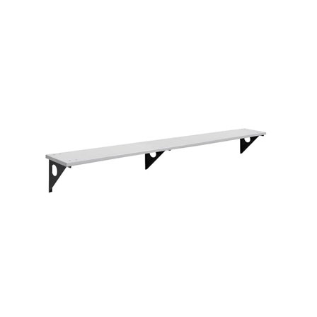 Wall mounted changing room bench STADIUM, 2000x360 mm, grey