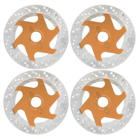 4ST Universaali Alumiiniseos RC Auton Jarrulevy Metallinen Kuusikulma-adapteri 1 10 Kauko-ohjattavalle Autolle, Kultainen