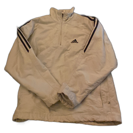 Vit jacka med dragkedja från Adidas