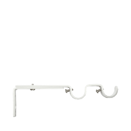 Kirsch Reglerbar dubbelhållare Ø19 mm, 1 st Gardiner Vit ONESIZE