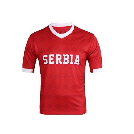 Sports Serbia Fotball T-skjorte – Jersey Style Kortskjorte Sports Nasjonalt Fotballandslag Grafisk Sports T-skjorte, L