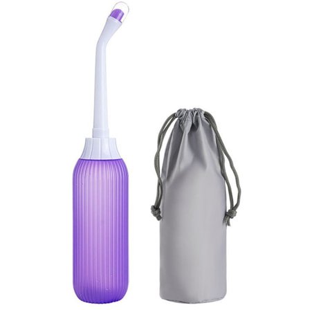 Perineum-pullo, kannettava bidee, kannettava huuhtelubidee, väliliha, raskaana, synnytyksen jälkeinen huuhtelupullo, 500 ml, violetti, violetti