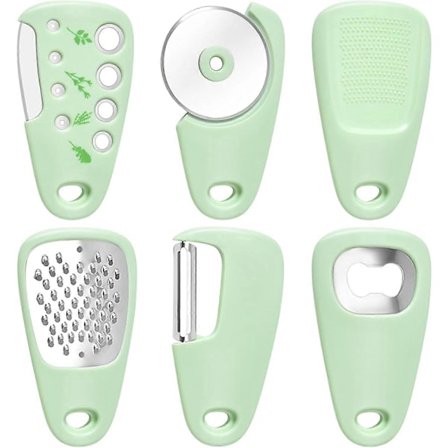 Multifunktionel 6-delt rivejern kartoffelskærer artefakt rivejern køkken grøntsags rivejern skærer hjem egnet til hjem camping (LGL)