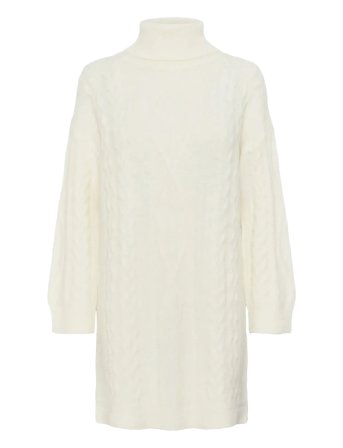 Crskie Knit Dress White Cream