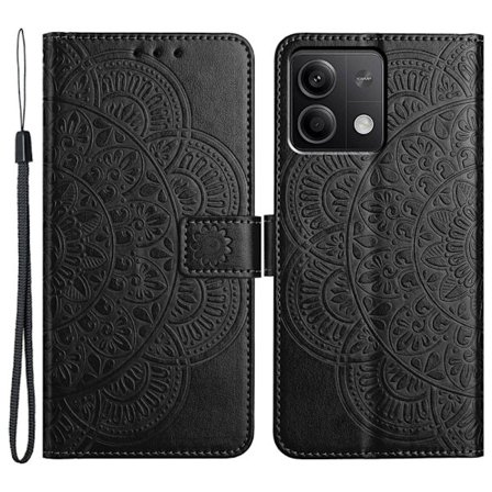 SKALO Xiaomi Redmi Note 13 5G Mandala Flip Cover - Sort