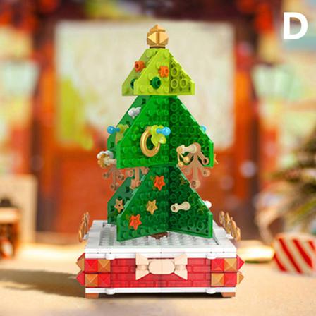 Mini Blocks Arkitektur Merry Christmas House Santa Claus Toy