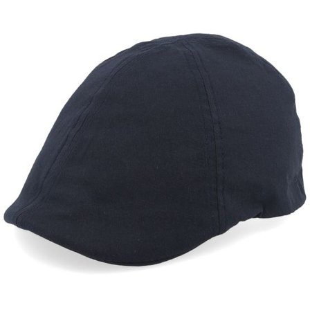 Upfront - Blå flatcap Keps - Astan Stretch Sixpence Navy Flat Cap @ Hatstore