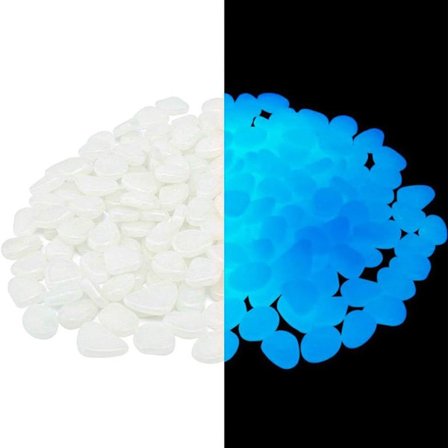 Lysende steiner, lysende småstein, lysende småstein, dekorative steiner for fortau KLB