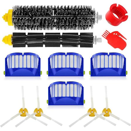Roomba Srie 600 -harjasarja - 12 lisävarusteen sarja (siv هار, suodattimet, puhdistusharjat jne.) robotti-imureille.