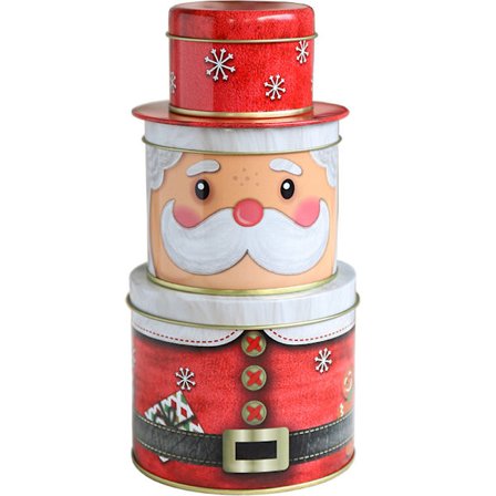 Christmas Tea Storage Box Smyckeskrin Kaffeförvaring Canister Santa Cookie Boxes Sunmostar