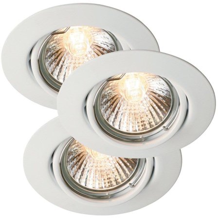 Nordlux TRITON 54540101 Downlight 3-pack, GU10, IP23, 35W Vit, Belysning