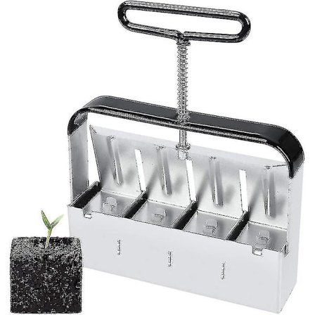 Frøplanteverktøy Manuell Firdobbel Jordblokker Hage Dyrkingsverktøy [XC]