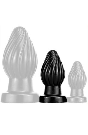 Darksil Spiral Plug M Schwarz 11 cm