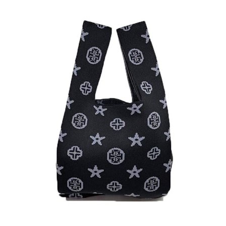 Strikk håndveske Tote Bag SVART