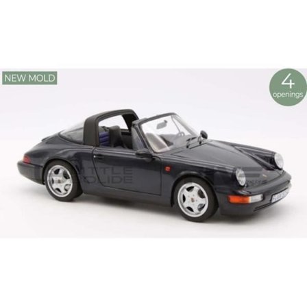Samlarbil i miniatyr - NOREV 1/18 - PORSCHE 911 Carrera 4 Targa - 1991 - Metallic Blue