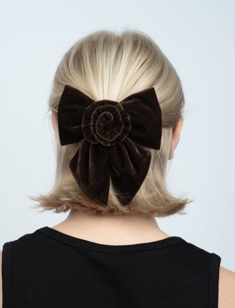 SUI AVA Rosie Velvet Bow - Brown - ONE SIZE