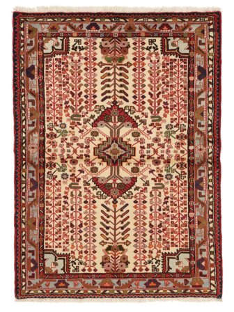 Hand Knotted Persian Hamadan Rug 113X156 Dark Red/Brown