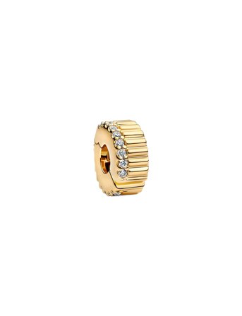 Pandora 14K Gold-Plated Clip With Clear Cubic Zirconia And Silicone Grip - Gold - ONE SIZE