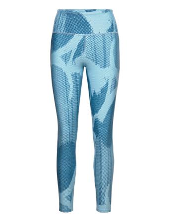 Lux Perform Tight-Aop Running/training Tights Blå Reebok Performance*Betinget Tilbud