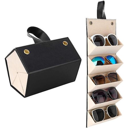 Sunglasses Organizer 5/6 Slots Travel Glasses Case Multiple Pairs Eyeglasses Storage Box Hanging Eyewear Holder