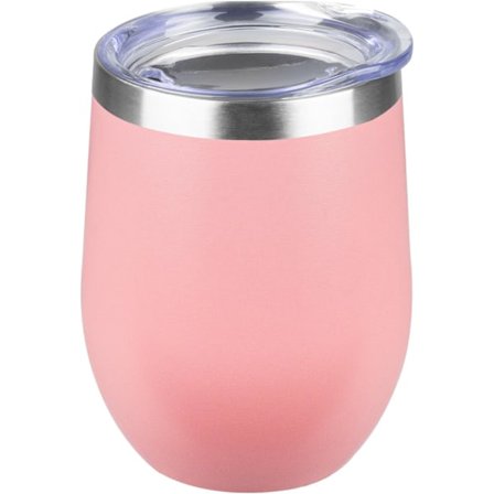 12OZ rostfritt stål vinglas med lock. Stålfärgad dubbelväggisolerad vinglas. Vinglas är lämpligt för olika scener, fester