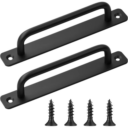 2 stk. skydedørshåndtag, sort håndtag skydedørshåndtag 160 mm