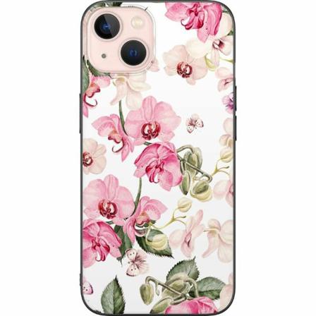 Apple Iphone 14 Svart Skal Blommor