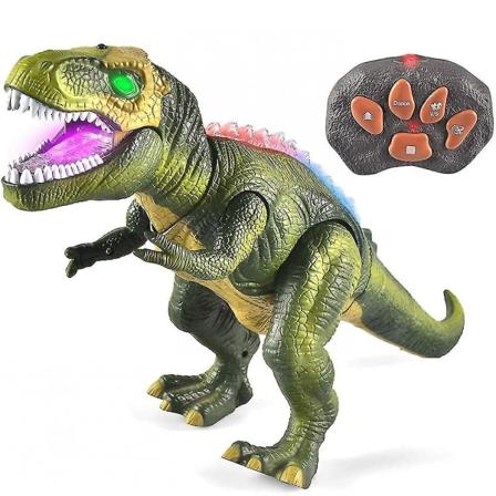 Led lysande fjärrkontroll dinosaurie går och vrålar Realistiska T-rex leksaker för småbarn pojkar och flickor