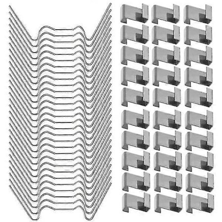 (pow yeah!) 100 stk. drivhusklips for glass rustfritt stål drivhusvindusfester klips for drivhusglassklips