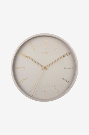 Karlsson - Veggklokke Belle Numbers - Grå - Veggklokker & bordklokker - Fra Homeroom
