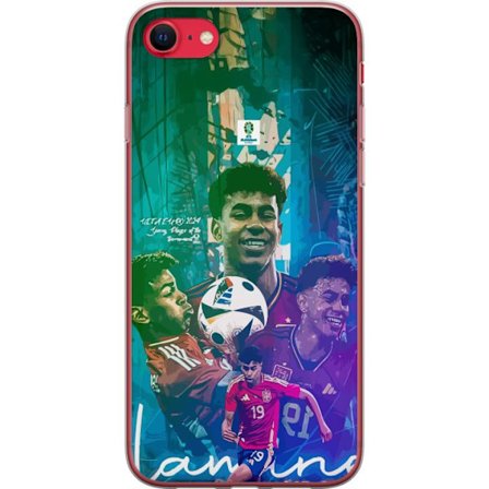 Kompatibel Mobilcover til Apple iPhone SE (2020) Lamine Yamal motiv farverig hyldest til fodbold og lidenskab på banen